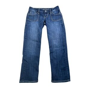 Hydraulic Jeans‎ Womens 3/4 Dark Wash Bootcut Denim Contrast Stitch J7732B Blue